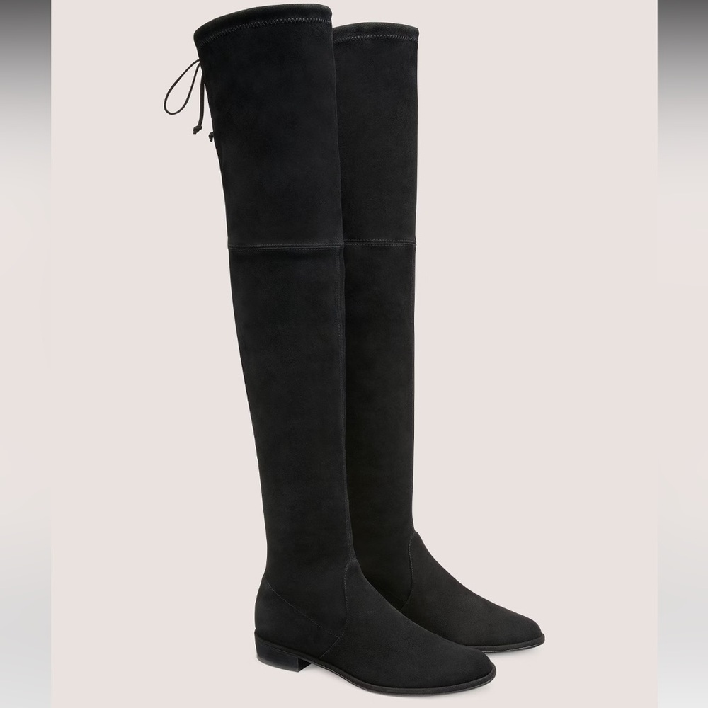 Stuart Weitzman Black Suede Over-the-Knee on Women's Boots Size 7